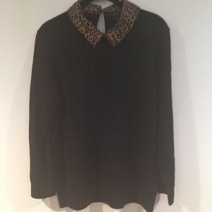 J. Crew Leopard Collar Tippi.  NWT. SIZE XL